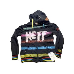 NEFF Custom Goods Jackets Adult Small Black Ski Snowboard Winter Hooded Mens NWT